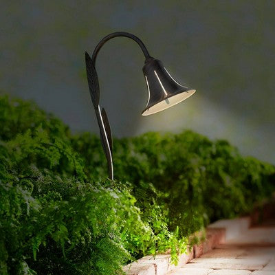  John Timberland Tulip 27" High Dark Rust LED Landscape Lights Set Of 2