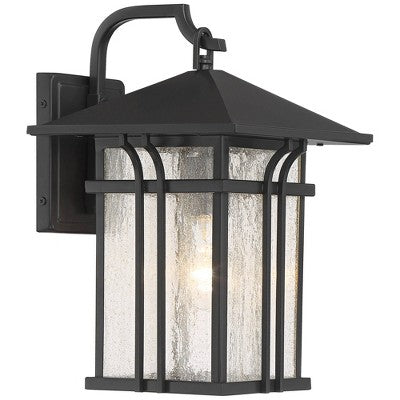  John Timberland Syon Mission Outdoor Wall Light Fixtures Set Of 2 Painted Bronze Lantern 14" Clear Seeded Glass For Post Exterior Barn