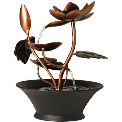  John Timberland Begonia Flowers Modern Zen Cascading Indoor Tabletop Water Fountain 10 1/4" For Table Office Desk Home Bedroom Living Room Relaxation