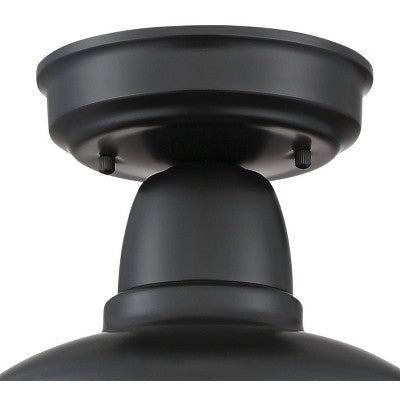 John Timberland Urban Barn Rustic Farmhouse Semi Flush Mount Outdoor Ceiling Light Black Metal 10 1/4" For Post Exterior Barn Deck House Porch Yard