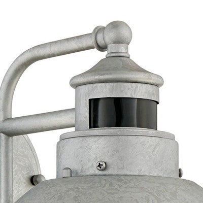  John Timberland Modern Industrial Outdoor Barn Lights Set Of 2 Metal Dusk To Dawn Motion Sensor Gooseneck 9" Clear Glass Exterior