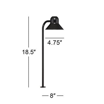  John Timberland Jayce 18 1/2" High Black LED Landscape Path Lights Set Of 2