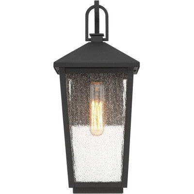  John Timberland Misty 16 1/4" High Sand Black Outdoor Wall Light