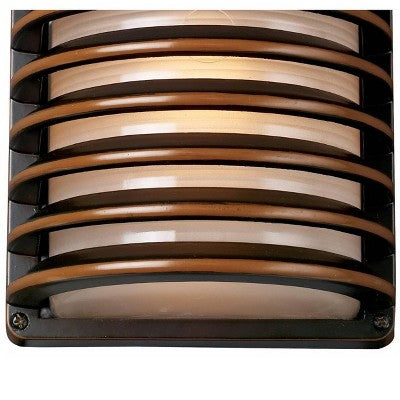  John Timberland Modern Industrial Outdoor Wall Light Fixture Rubbed Bronze Grid 10" Frosted Glass For Post Exterior Barn Deck House Porch Yard Patio