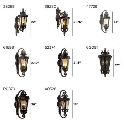  John Timberland Casa Marseille Rustic Outdoor Wall Light Fixture Veranda Bronze Scroll 17" Champagne Hammered Glass For Post Exterior Barn Deck House
