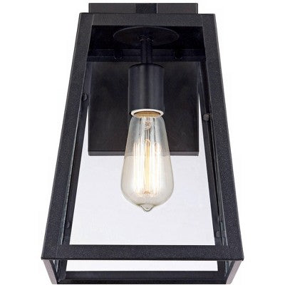  John Timberland Arrington Modern Outdoor Wall Light Fixture Mystic Black 13" Clear Glass For Post Exterior Barn Deck House Porch Yard Posts Patio Home