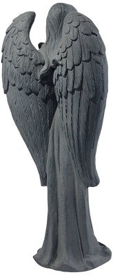  John Timberland Standing Angel Statue Sculpture English Decor Indoor Outdoor Garden Front Porch Patio Yard Outside Faux Greystone Ceramic 25" Tall