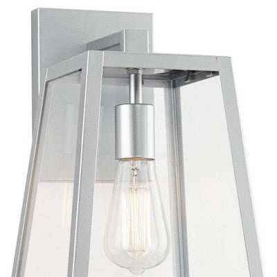  John Timberland Arrington Modern Outdoor Wall Light Fixture Silver Steel 13" Clear Glass For Post Exterior Barn Deck House Porch Yard Posts Patio Home