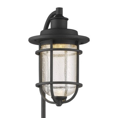  John Timberland Markham 26 1/2" High Textured Black LED Path Lights Set Of 2