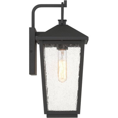  John Timberland Misty 16 1/4" High Sand Black Outdoor Wall Light