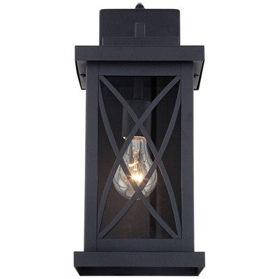  John Timberland Woodland Park Mission Outdoor Wall Light Fixtures Set Of 2 Black Metal Dusk To Dawn 15" Clear Glass For Post Exterior Barn Porch