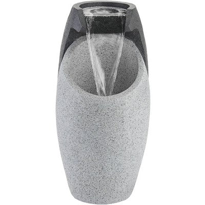  John Timberland Modern Outdoor Floor Water Fountain With Light LED 25" High Waterfall For Yard Garden Patio Deck Home
