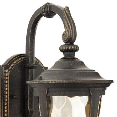  John Timberland Rustic Industrial Outdoor Wall Light Fixture Bronze Metal 13 1/2" Glass Wet Rated For Exterior House Patio Home