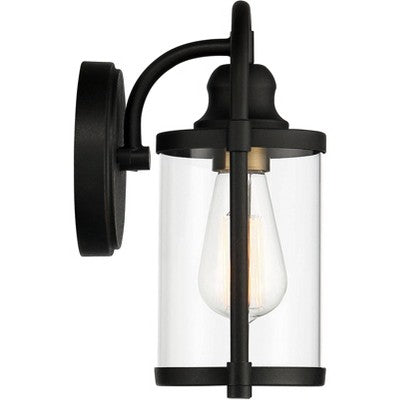  John Timberland Avani Rustic Outdoor Wall Light Fixture Black Metal 10 1/4" Clear Glass Panels For Post Exterior Barn Deck House Porch Yard Patio Home