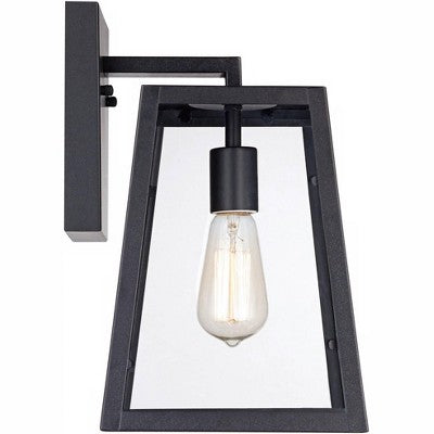  John Timberland Arrington Modern Outdoor Wall Light Fixture Mystic Black 13" Clear Glass For Post Exterior Barn Deck House Porch Yard Posts Patio Home
