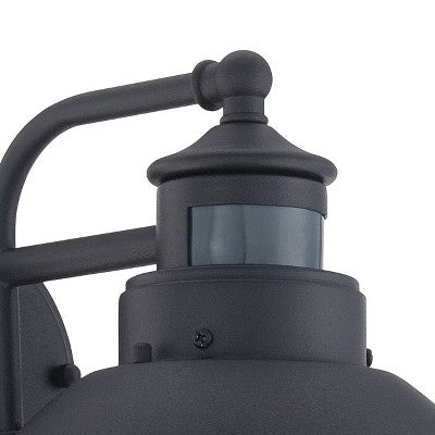  John Timberland Oberlin Rustic Farmhouse Outdoor Barn Light Fixture Black Dusk To Dawn Motion Sensor 9" Clear Seedy Glass For Exterior Deck House Yard