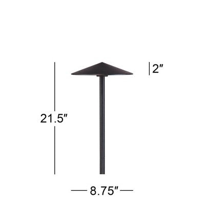  John Timberland Chesapeake 21 1/2"H Black LED Landscape Path Lights Set Of 2