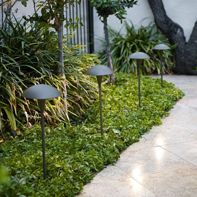  John Timberland Large Mushroom Bronze Finish LED Landscape Path Lights - Set Of 4