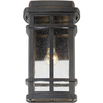  John Timberland Neri Mission Outdoor Wall Light Fixture Oil Rubbed Bronze 16" Clear Seedy Glass For Post Exterior Barn Deck House Porch Yard Patio