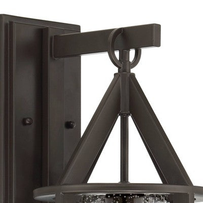  John Timberland Argentine Modern Industrial Outdoor Wall Light Fixture Bronze Metal 21" Clear Seedy Glass For Post Exterior Barn Deck House Porch Yard