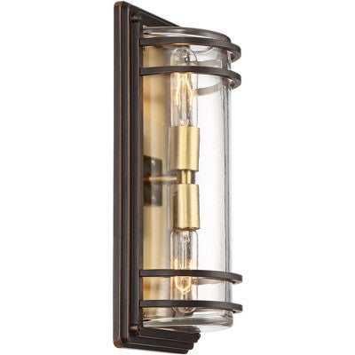  John Timberland Habitat Modern Outdoor Wall Light Fixture Bronze Warm Brass 16" Clear Glass For Post Exterior Barn Deck House Porch Yard Patio Home