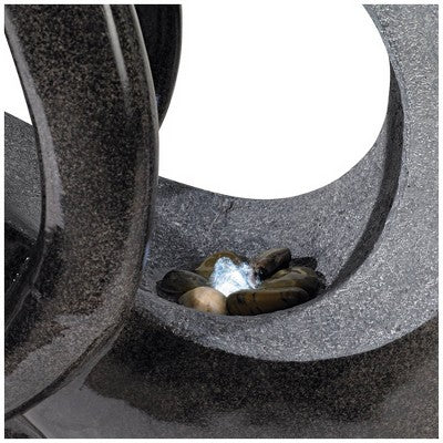  John Timberland Graceful Form Modern Zen Bubbler Curled Female Outdoor Floor Water Fountain With LED Light 43" For Yard Garden Patio Home Deck Porch