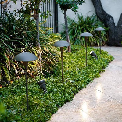  John Timberland Large Mushroom 18" High Bronze Low Voltage LED Path Light