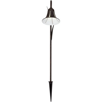  John Timberland Tulip 27" High Dark Rust LED Landscape Lights Set Of 2