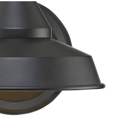  John Timberland Westley Rustic Farmhouse Outdoor Barn Light Fixture Black LED Gooseneck Arm Dark Sky 8 1/2" For Exterior Deck House Porch Yard Patio