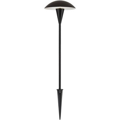  John Timberland Large Mushroom 18" High Black Low Voltage LED Path Light
