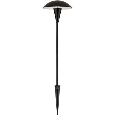  John Timberland Grant 18" High Black LED Mushroom Path Lights Set Of 2