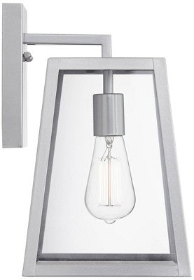  John Timberland Arrington Modern Outdoor Wall Light Fixtures Set Of 2 Silver Metal 13" Clear Glass For Post Exterior Barn Deck House Porch Yard Posts