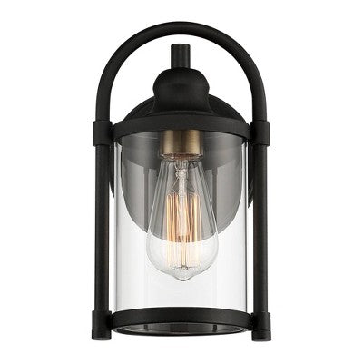  John Timberland Avani Rustic Outdoor Wall Light Fixture Black Metal 10 1/4" Clear Glass Panels For Post Exterior Barn Deck House Porch Yard Patio Home