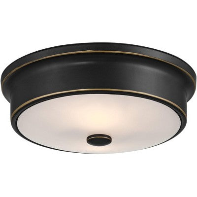  John Timberland Aabria 11 3/4" Wide High Modern Outdoor Flush-Mount Light Fixture Ceilng Porch House Weatherproof Matte Black Metal Glass Shade