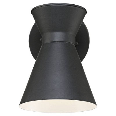  John Timberland Vance Modern Outdoor Wall Light Fixtures Set Of 2 Black LED Dark Sky Swivel Head 8" For Post Exterior Barn Deck House