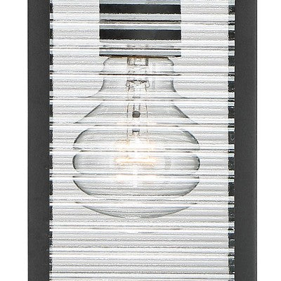 John Timberland Cameron Mission Outdoor Wall Light Fixture Textured Black Motion Sensor Dusk To Dawn 13 3/4" Clear Stripped Glass For Post Exterior