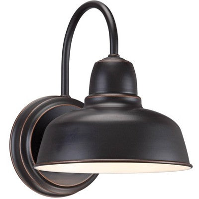  John Timberland Urban Barn Rustic Industrial Farmhouse Outdoor Wall Light Fixtures Set Of 2 Oil Rubbed Bronze Gooseneck Arm 11 1/4" For Post Exterior