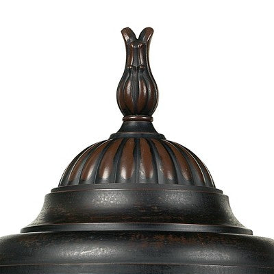  John Timberland Casa Sierra Vintage Rustic Outdoor Post Light Bronze With Pier Adapter 24 1/2" Clear Seeded Glass For Exterior Barn Deck House Porch