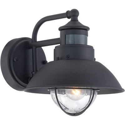  John Timberland Oberlin Rustic Farmhouse Outdoor Barn Light Fixture Black Dusk To Dawn Motion Sensor 9" Clear Seedy Glass For Exterior Deck House Yard