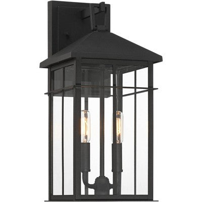  John Timberland Bernal 17 1/2" High Sand Black 2-Light Outdoor Wall Light