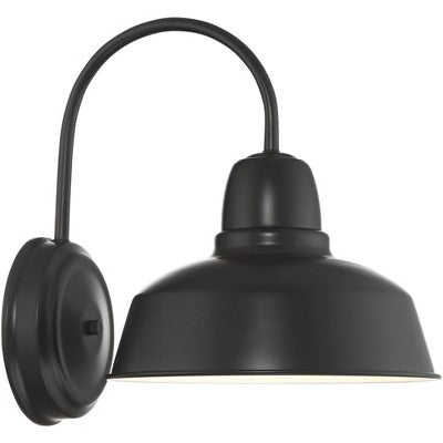  John Timberland Rustic Industrial Farmhouse Outdoor Barn Light Fixture Black Gooseneck Arm 13" For Exterior Barn Deck House Porch Yard Patio Outside