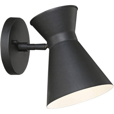  John Timberland Vance Modern Outdoor Wall Light Fixtures Set Of 2 Black LED Dark Sky Swivel Head 8" For Post Exterior Barn Deck House