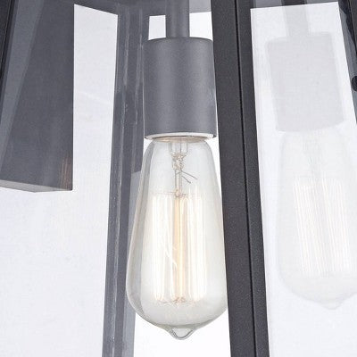  John Timberland Arrington Modern Outdoor Wall Light Fixture Mystic Black 13" Clear Glass For Post Exterior Barn Deck House Porch Yard Posts Patio Home