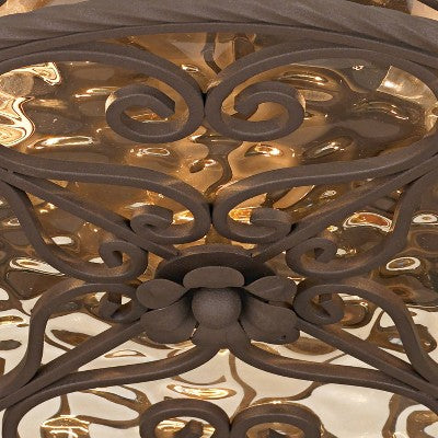  John Timberland Casa Seville Rustic Farmhouse Flush Mount Outdoor Ceiling Light Fixture Dark Walnut 5" Champagne Water Glass For Post Exterior Barn