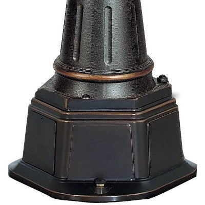  John Timberland Mediterranean Outdoor Post Light Street Lantern 3 Light Veranda Bronze 100" Clear Hammered Glass For Exterior Yard
