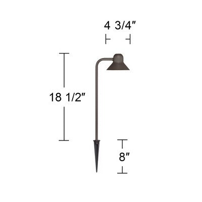  John Timberland Jayce 18 1/2" High Bronze LED Landscape Path Lights Set Of 2