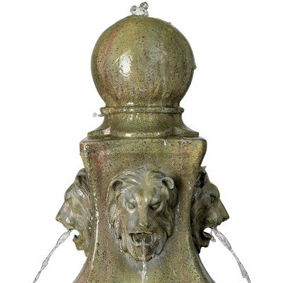  John Timberland Tuscan Garden Pedestal Rustic Bubbler Outdoor Floor Water Fountain 54" For Yard Garden Patio Home Deck Porch House Exterior Balcony