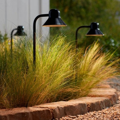  John Timberland Jayce 18 1/2" High Black LED Landscape Path Lights Set Of 2