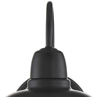  John Timberland Urban Barn Rustic Industrial Farmhouse Outdoor Wall Light Fixture Black Gooseneck Arm 11 1/4" For Post Exterior Barn Deck House Porch