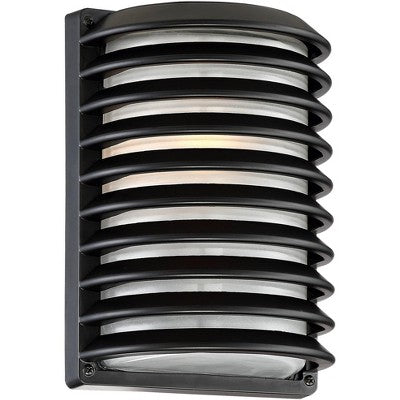 John Timberland Modern Outdoor Wall Light Fixtures Set Of 2 Black Grid 10" Frosted Glass For Post Exterior Barn Deck House Porch Yard Posts Patio Home